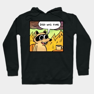 2020 was fine - Racoon Hoodie